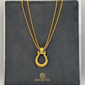 JULIE VOS 24k Gold Plated Saratoga Necklace 19.3”-20” NWT